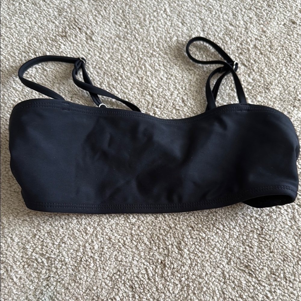 Black Strapless Bikini Top